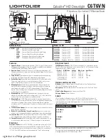 Preview for 1 page of Lightolier Calculite C6T6VN Specification