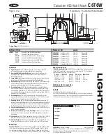 Preview for 1 page of Lightolier Calculite C6T6W Specification