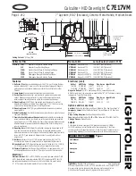 Предварительный просмотр 1 страницы Lightolier Calculite C7E17VM CCDW Specification