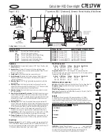 Lightolier Calculite C7E17VW Specification предпросмотр