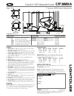 Lightolier Calculite C7P38MHA Specification предпросмотр