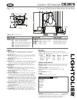 Lightolier Calculite C9E28VN Specification предпросмотр