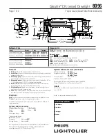 Lightolier Calculite CFL Lensed Downlight 8096 Manual предпросмотр