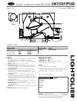 Lightolier Calculite CLW7P56D Specification предпросмотр