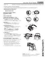 Lightolier Calculite Compact Fluorescent Downlights Installation Instructions предпросмотр