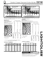 Предварительный просмотр 2 страницы Lightolier Calculite CS7142 Specification