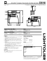 Preview for 1 page of Lightolier Calculite CS8142 Specification