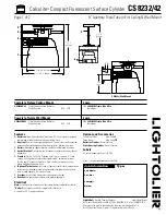 Lightolier Calculite CS8232 Specification предпросмотр