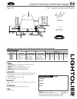 Lightolier Calculite DA Specification предпросмотр