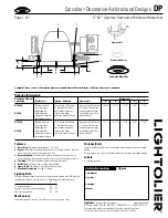 Предварительный просмотр 1 страницы Lightolier Calculite DP Specification