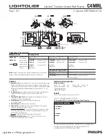 Lightolier Calculite Evolution Lensed Wall Washer C4MRL Specifications предпросмотр