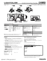 Предварительный просмотр 1 страницы Lightolier Calculite Evolution Open Downlight C4MRD Specifications