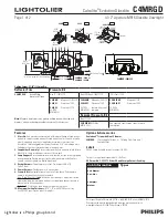 Предварительный просмотр 1 страницы Lightolier Calculite HID Glasslite Downlight C4MRGD Specifications