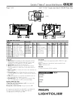 Lightolier Calculite Matrix 4X4LW Specification предпросмотр