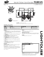 Lightolier Calculite ProSpec Linear Downlight PE2M1675 Specifications предпросмотр