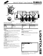 Предварительный просмотр 1 страницы Lightolier Calculite ProSpec Linear Downlight PE4M1675 Specifications