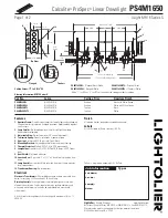 Lightolier Calculite ProSpec Linear Downlight PS4M1650 Specifications предпросмотр