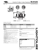 Предварительный просмотр 1 страницы Lightolier Calculite ProSpec PA1P3075 Specification