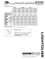 Предварительный просмотр 2 страницы Lightolier Calculite ProSpec PA1P3075 Specification