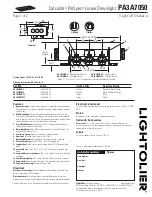 Предварительный просмотр 1 страницы Lightolier Calculite ProSpec PA3A7050 Specification