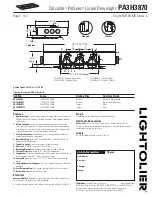 Lightolier Calculite ProSpec PA3H3870 Specification предпросмотр