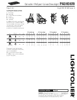 Предварительный просмотр 2 страницы Lightolier Calculite ProSpec PA3H3870 Specification