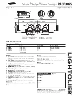 Предварительный просмотр 1 страницы Lightolier Calculite ProSpec PA3P3075 Specification