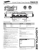 Предварительный просмотр 1 страницы Lightolier Calculite ProSpec PA4A1175 Specification