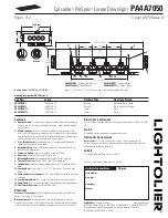 Предварительный просмотр 1 страницы Lightolier Calculite ProSpec PA4A7050 Specification