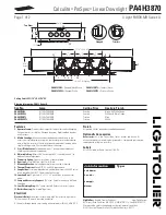 Lightolier Calculite ProSpec PA4H3870 Specification предпросмотр