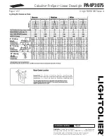 Предварительный просмотр 2 страницы Lightolier Calculite ProSpec PA4P3075 Specification