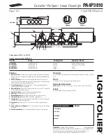 Lightolier Calculite ProSpec PA4P3810 Specification preview