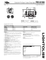 Предварительный просмотр 1 страницы Lightolier Calculite ProSpec PB1A7050 Specification