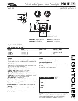 Предварительный просмотр 1 страницы Lightolier Calculite ProSpec PB1H3070 Specification