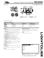 Предварительный просмотр 1 страницы Lightolier Calculite ProSpec PB1H3870 Specification