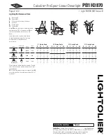 Предварительный просмотр 2 страницы Lightolier Calculite ProSpec PB1H3870 Specification