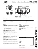 Предварительный просмотр 1 страницы Lightolier Calculite ProSpec PB2A7050 Specification