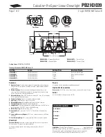 Предварительный просмотр 1 страницы Lightolier Calculite ProSpec PB2H3039 Specification