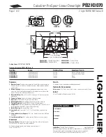 Lightolier Calculite ProSpec PB2H3070 Specification предпросмотр