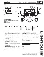 Lightolier Calculite ProSpec PB2T4 Specification предпросмотр