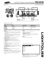 Preview for 1 page of Lightolier Calculite ProSpec PB3A7050 Specification