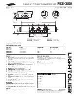 Lightolier Calculite ProSpec PB3H3870 Specification предпросмотр