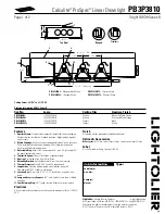 Предварительный просмотр 1 страницы Lightolier Calculite ProSpec PB3P3810 Specification