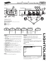 Предварительный просмотр 1 страницы Lightolier Calculite ProSpec PB3T4 Specification