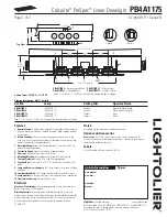 Lightolier Calculite ProSpec PB4A1175 Specification preview