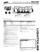 Предварительный просмотр 1 страницы Lightolier Calculite ProSpec PB4A7050 Specification