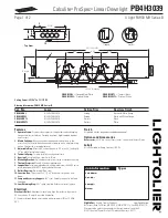 Lightolier Calculite ProSpec PB4H3039 Specification preview