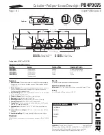 Preview for 1 page of Lightolier Calculite ProSpec PB4P3075 Specification