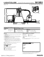 Предварительный просмотр 1 страницы Lightolier Calculite S6132BU Specification