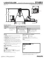 Lightolier Calculite S7142BU Specification предпросмотр